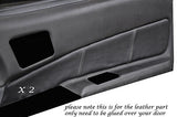 GREY STTICHING FITS NISSAN SKYLINE R34 1999-2002  2 X DOOR CARD TRIM COVERS