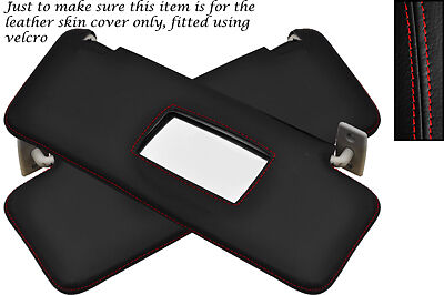 RED STITCHING FITS MERCEDES C CLASS W202 93-00 2X SUN VISORS LEATHER COVERS ONLY