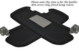 BLACK STITCHING FITS SMART FORFOUR 04-07 2X SUN VISORS LEATHER COVERS ONLY