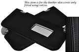 BLACK STITCH FITS ROVER 25 MG ZR 99-05 2X SUN VISORS LEATHER COVERS ONLY