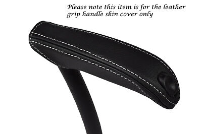 WHITE STITCH FITS FORD KUGA 08-12  LEATHER HANDBRAKE HANDLE COVER ONLY