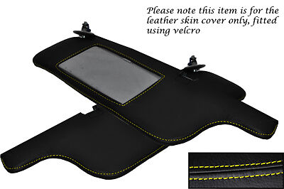 YELLOW STITCHING FITS TOYOTA STARLET 96-99 2X SUN VISORS LEATHER COVERS ONLY