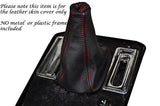 RED STITCHING FITS JAGUAR XJS 1975-1996 LEATHER MANUAL GEAR GAITER ONLY