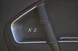 ORANGE STITCHING FITS ALFA ROMEO MITO 2X DOOR HANDLE LEATHER COVERS ONLY