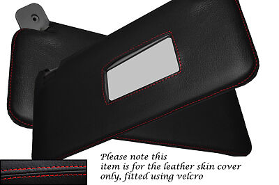 RED STITCHING FITS FIAT PUNTO MK1 93-99 2X SUN VISORS LEATHER COVERS ONLY