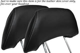 GREY STITCH FITS TOYOTA MR2 MK2 1989-2000 2X FRONT HEADREST LEATHER COVERS ONLY