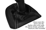 white stitch FITS PORSCHE 997 CARRERA BOXSTER 987 LEATHER GEAR GAITER CUSTOM NEW
