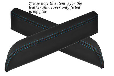 BLUE STITCH FITS NISSAN 350Z FAIRLADY 03-06 2X DOOR ARMREST LEATHER COVERS