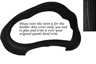BLACK STITCH FITS TOYOTA CELICA 99-06 GAUGE HOOD SPEEDO SURROUND LEATHER COVER