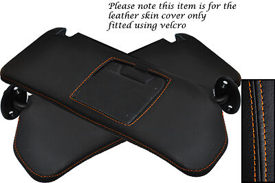 ORANGE STITCHING FITS TOYOTA SUPRA MK4 1993-2002 2X SUN VISORS LEATHER COVERS
