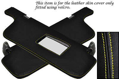 YELLOW STITCH FITS NISSAN 200SX S13 1988-1994 2X SUN VISORS LEATHER COVERS ONLY