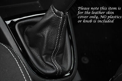 WHITE STITCH FITS RENAULT CLIO 2013+ LEATHER GEAR GAITER ONLY CUSTOM NEW