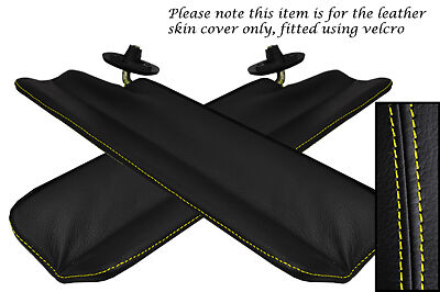 YELLOW STITCH FITS MAZDA MX5 MK1 MIATA 89-97 2X SPLIT FOLDING SUN VISOR COVERS