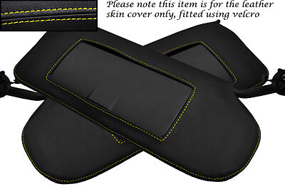 YELLOW STITCHING FITS CORVETTE C5 1997-2004 2X SUN VISORS LEATHER COVERS ONLY
