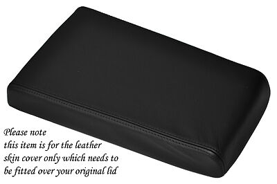 BLACK STITCHING FITS DODGE NITRO 2007-2012 BLACK LEATHER ARMREST LID COVER ONLY