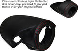 RED STITCH FITS FORD CAPRI MK2 MK3 STEERING WHEEL SHROUD LEATHER SKIN COVER