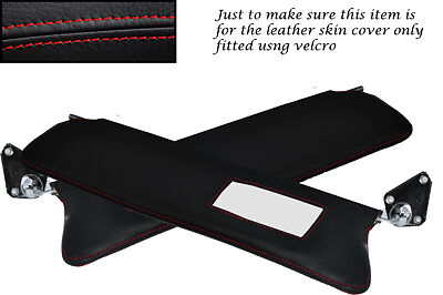 RED STITCHING FITS ROVER P4 2X SUN VISORS LEATHER COVERS ONLY CUSTOM NEW