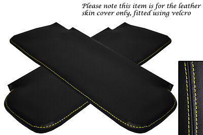YELLOW STITCH FITS MITSUBISHI FTO 94-01 2X SUN VISORS LEATHER COVERS ONLY