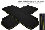 YELLOW STITCH FITS MITSUBISHI FTO 94-01 2X SUN VISORS LEATHER COVERS ONLY