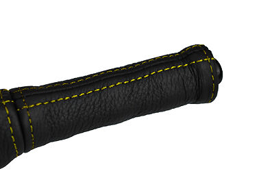 YELLOW STITCH FITS VAUXHALL OPEL VIVA 63-79 LEATHER HANDBRAKE HANDLE COVER ONLY