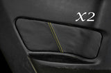 YELLOW STITCH FITS NISSAN SKYLINE R34 1999-2002 2X REAR DOOR CARD TRIM COVERS