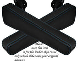 BLUE STITCHING FITS DAF CF 2X DRIVER SEAT ARMREST LEATHER COVERS ONLY CUSTOM NEW