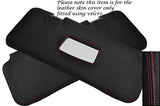 RED STITCHING FITS VW POLO MK2 81-94 2X SUN VISORS LEATHER COVERS ONLY