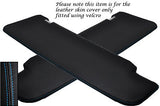 BLUE STITCH FITS FIAT DUCATO PEUGEOT BOXER 07-13 2X SUN VISORS LEATHER COVERS