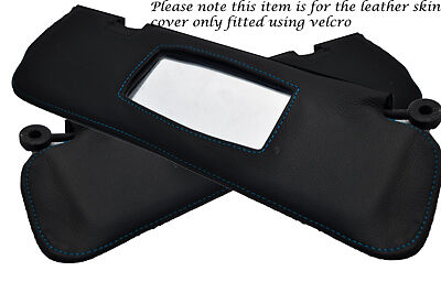 BLUE STITCHING FITS TRIUMPH TR7 1976-1981 2X SUN VISORS LEATHER COVERS ONLY