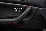 RED STITCHING FITS HONDA ACCORD 03-07 2X LEATHER DOOR HANDLE COVERS ONLY