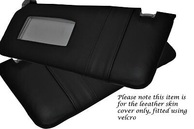 BLACK STITCH FITS BMW 5 SERIES E39 1995-2003 2X SUN VISORS LEATHER COVERS ONLY