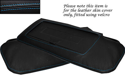 BLUE STITCH FITS CORVETTE C4 84-96 2X SUN VISORS LEATHER COVERS ONLY CUSTOM NEW