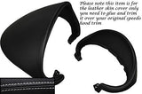 WHITE STITCH FITS AUDI TT MK2 06-13 SPEEDO GAUGE HOOD LEATHER COVER ONLY