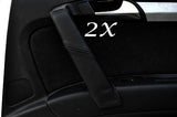 BLACK STITCH FITS AUDI Q7 2006-2013 2X REAR DOOR HANDLE LEATHER COVERS ONLY