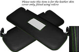 GREEN STITCH FITS BMW 5 SERIES E28 1981-1987 2X SUN VISORS LEATHER COVERS ONLY
