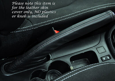 BLACK STITCHING FITS RENAULT CLIO 2013+ LEATHER HANDBRAKE GAITER ONLY CUSTOM NEW