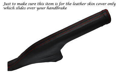 RED STITCHING FITS SKODA OCTAVIA MK2 2004-2010 LEATHER HANDBRAKE GAITER COVER