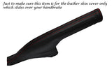 RED STITCHING FITS SKODA OCTAVIA MK2 2004-2010 LEATHER HANDBRAKE GAITER COVER