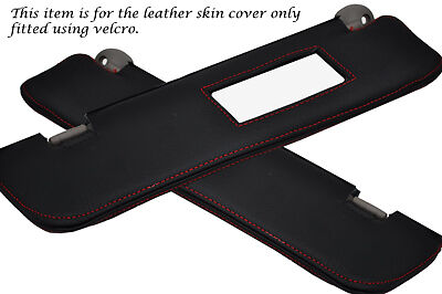RED STITCH FITS ROVER 200 214 218 95-99 2X SUN VISORS LEATHER COVERS ONLY