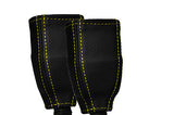 YELLOW STITCH FITS VIVARO TRAFFIC PRIMASTAR 01-06 2X SEAT BELT LEATHER COVERS