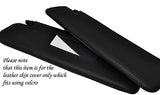 BLACK STITCH FITS FORD CAPRI MK1 MK2 MK3 68-87 2X SUN VISORS LEATHER COVERS ONLY