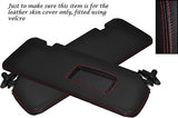 RED STITCH FITS BMW E46 CONVERTIBLE CABRIO 98-05 2X SUN VISORS LEATHER COVERS