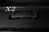 YELLOW STITCH FITS LAND ROVER DEFENDER 90 110 2X DOOR HANDLE LEATHER COVERS