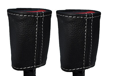 WHITE STITCHING FITS NISSAN 300ZX Z32 90-95 2X FRONT SEAT BELT STALK  COVERS