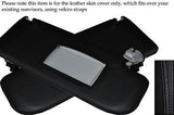 BLACK STITCH FITS VW GOLF 5 MK5 V JETTA 2004-2009 2X SUN VISORS LEATHER COVERS