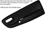 RED STITCHING FITS VW LUPO 1998-2005 2X FRONT DOOR CARD LEATHER SKIN COVERS ONLY