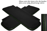 GREEN STITCH FITS MITSUBISHI FTO 94-01 2X SUN VISORS LEATHER COVERS ONLY