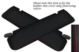 RED STITCHING FITS MERCEDES VITO W638 96-03 2X SUN VISORS LEATHER COVERS ONLY