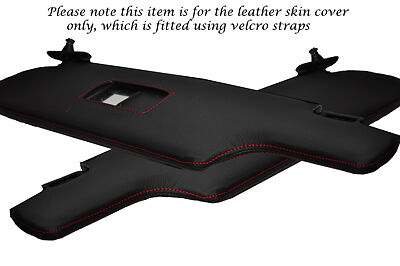 RED STITCHING FITS PORSCHE 928 77-95  2X SUN VISORS LEATHER COVERS ONLY