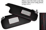 RED STITCH FITS RENAULT MEGANE 2002-2008 2X SUN VISORS LEATHER COVERS ONLY